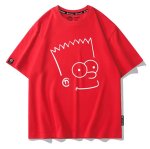 画像4: Uniex Bart Simpson drawing Face Print Short-Sleeve T-Shirt　 男女兼用 ユニセックスバートシンプソンデッサンフェイスプリント半袖Tシャツ (4)