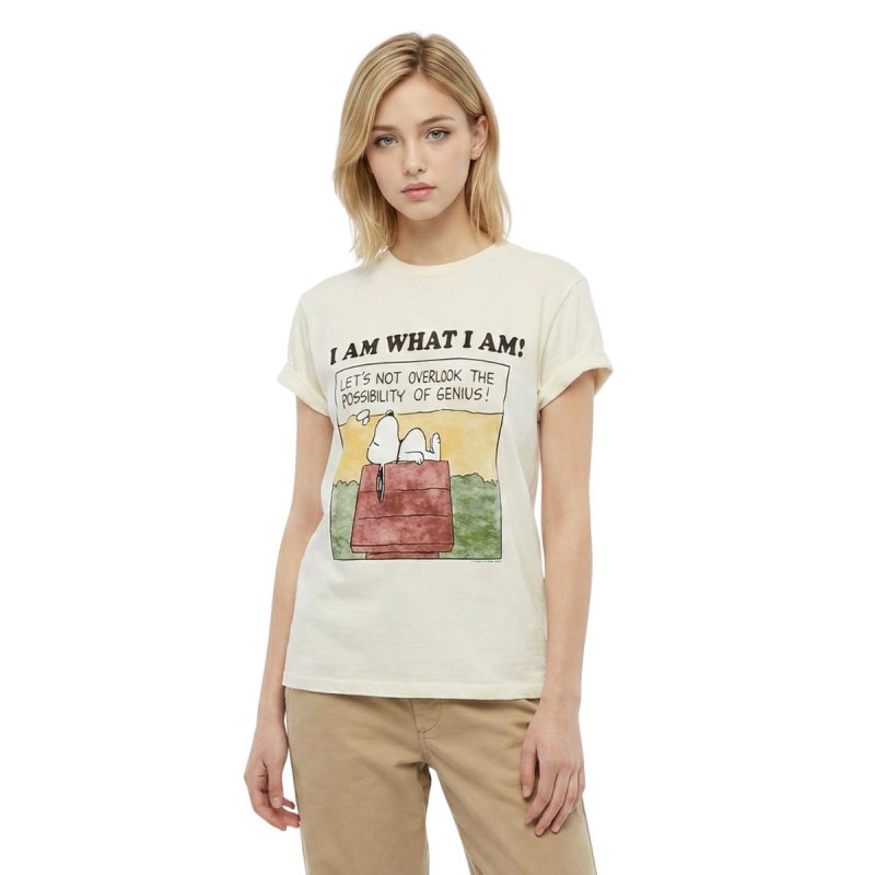 画像1: Let's not overlook the possibility of genius Napping Snoopy Print Tshirts ユニセックス男女兼用お昼寝スヌーピープリント Tシャツ (1)
