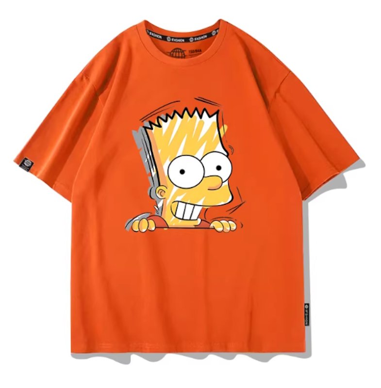 画像7: Uniex Bart Simpson Face Print Short-Sleeve T-Shirt　 男女兼用 ユニセックスバートシンプソンフェイスプリント半袖Tシャツ (7)
