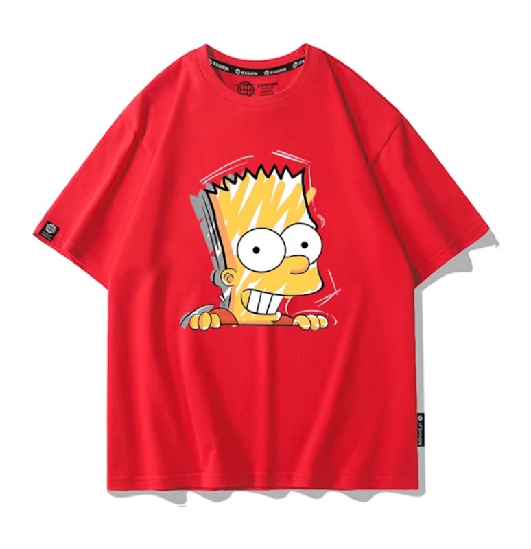 画像5: Uniex Bart Simpson Face Print Short-Sleeve T-Shirt　 男女兼用 ユニセックスバートシンプソンフェイスプリント半袖Tシャツ (5)