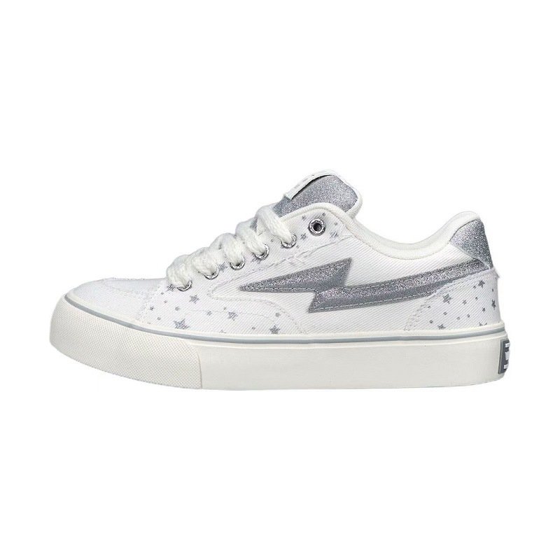 画像1: Unisex Canvas lace-up sneakers with little star detail ユニセックス 男女兼用 リトルスターキャンバスレースアップスニーカー (1)