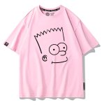 画像8: Uniex Bart Simpson drawing Face Print Short-Sleeve T-Shirt　 男女兼用 ユニセックスバートシンプソンデッサンフェイスプリント半袖Tシャツ (8)