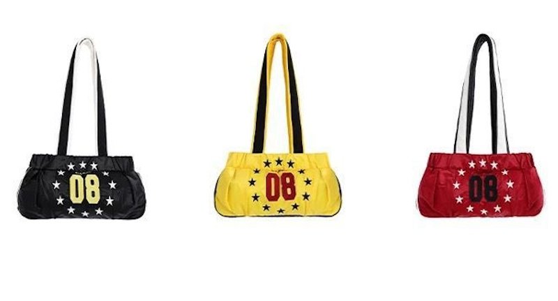 画像2: Star Multicolor Street Style Leather Trim Tote Shoulder Bag　ユニセックス男女兼用スター星＆ナンバリング08トリムトートショルダーバッグ (2)