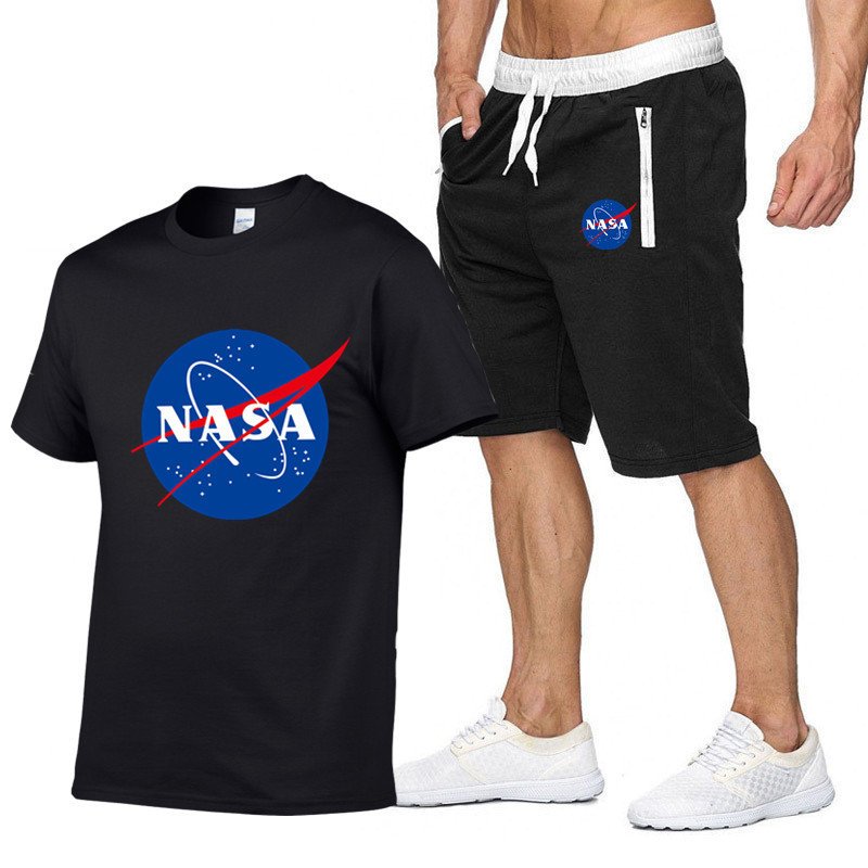 画像12: NASA short-sleeved T-shirt + shorts Set-up　ユニセックス男女兼用NASA半袖Tシャツ+ハーフパンツ セットアップ  (12)