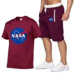 画像9: NASA short-sleeved T-shirt + shorts Set-up　ユニセックス男女兼用NASA半袖Tシャツ+ハーフパンツ セットアップ  (9)
