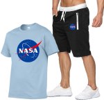 画像7: NASA short-sleeved T-shirt + shorts Set-up　ユニセックス男女兼用NASA半袖Tシャツ+ハーフパンツ セットアップ  (7)