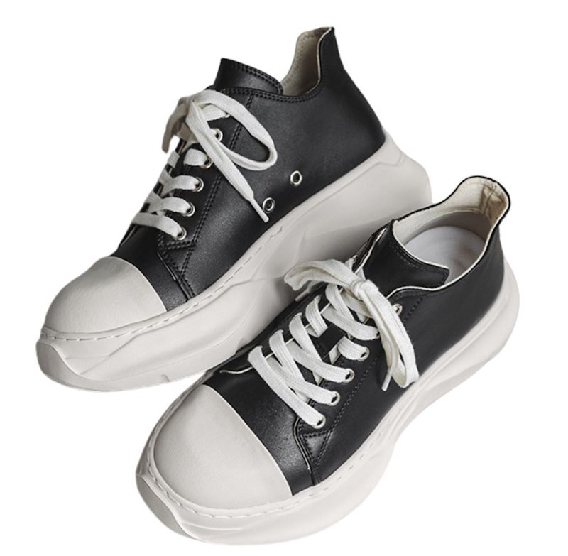 画像4: DRKSHDW ABSTRACT Leather Platform Lace-Up High-Top Sneakers Shoes　ユニセックス 男女兼用レザーハイカット 厚底 レースアップスニーカー (4)