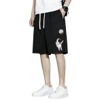 画像2: Astronaut x Moon half pants Sweat pants　 男女兼用ユニセックス 宇宙飛行士×月ムーンハーフパンツ  (2)