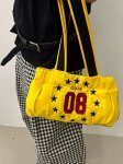 画像8: Star Multicolor Street Style Leather Trim Tote Shoulder Bag　ユニセックス男女兼用スター星＆ナンバリング08トリムトートショルダーバッグ (8)
