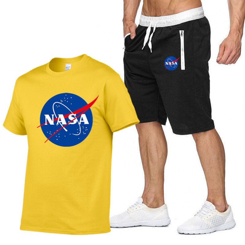 画像8: NASA short-sleeved T-shirt + shorts Set-up　ユニセックス男女兼用NASA半袖Tシャツ+ハーフパンツ セットアップ  (8)