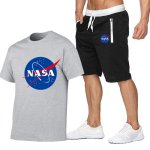 画像3: NASA short-sleeved T-shirt + shorts Set-up　ユニセックス男女兼用NASA半袖Tシャツ+ハーフパンツ セットアップ  (3)