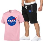 画像10: NASA short-sleeved T-shirt + shorts Set-up　ユニセックス男女兼用NASA半袖Tシャツ+ハーフパンツ セットアップ  (10)
