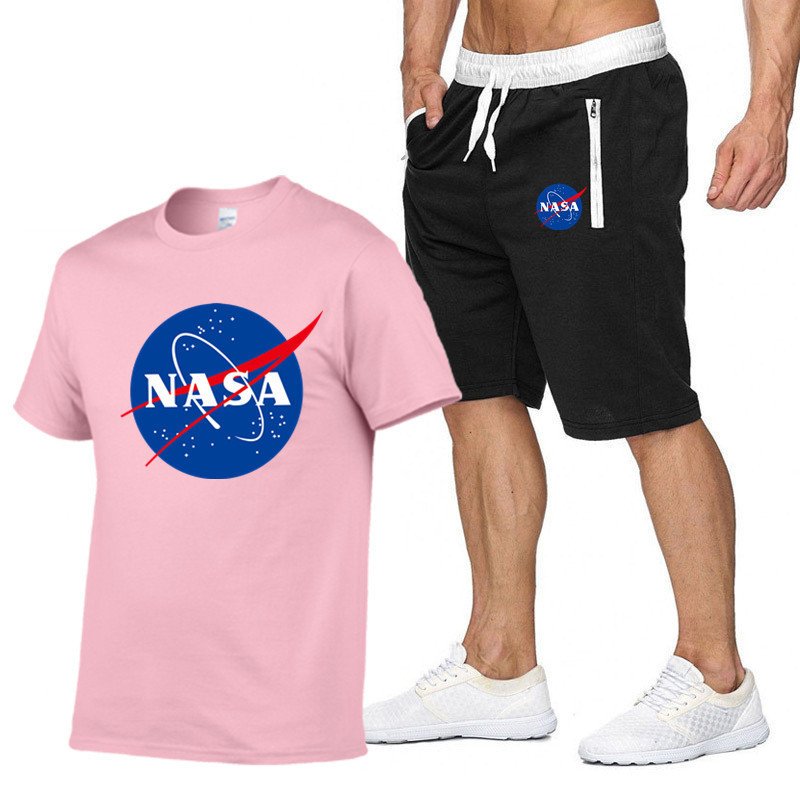 画像10: NASA short-sleeved T-shirt + shorts Set-up　ユニセックス男女兼用NASA半袖Tシャツ+ハーフパンツ セットアップ  (10)