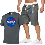 画像13: NASA short-sleeved T-shirt + shorts Set-up　ユニセックス男女兼用NASA半袖Tシャツ+ハーフパンツ セットアップ  (13)