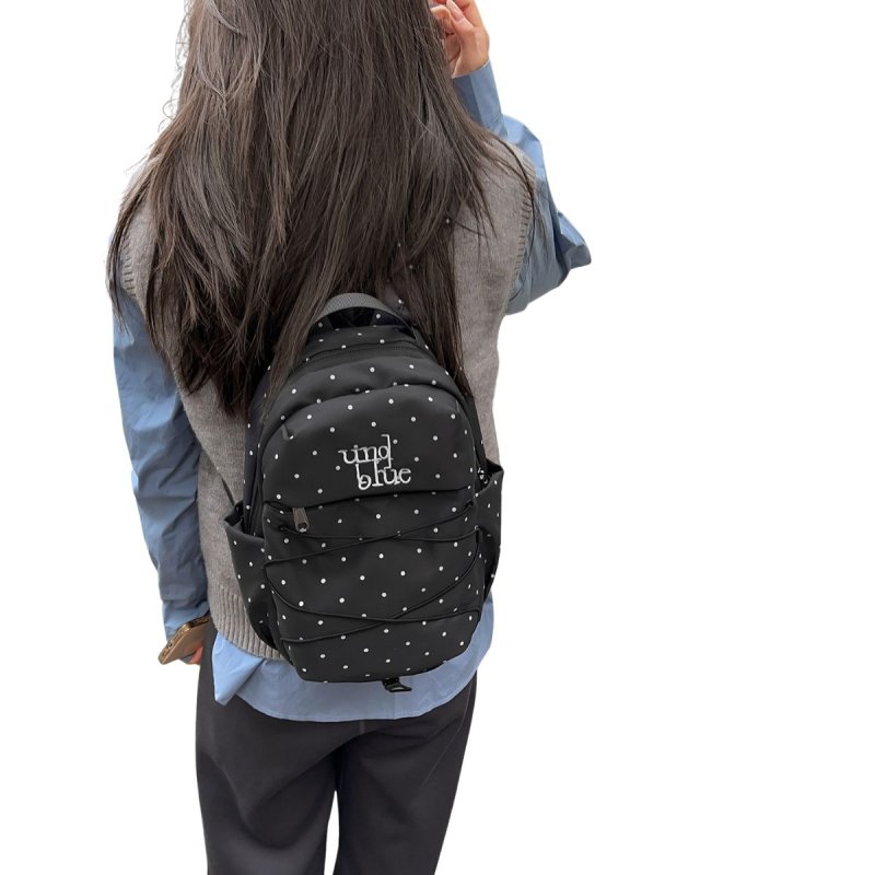 画像4: Polka Dot Stylish Backpack Tote Shoulder Bag　ユニセックス男女兼用スタイリッシュドット水玉柄バックパックトートショルダーバッグ (4)