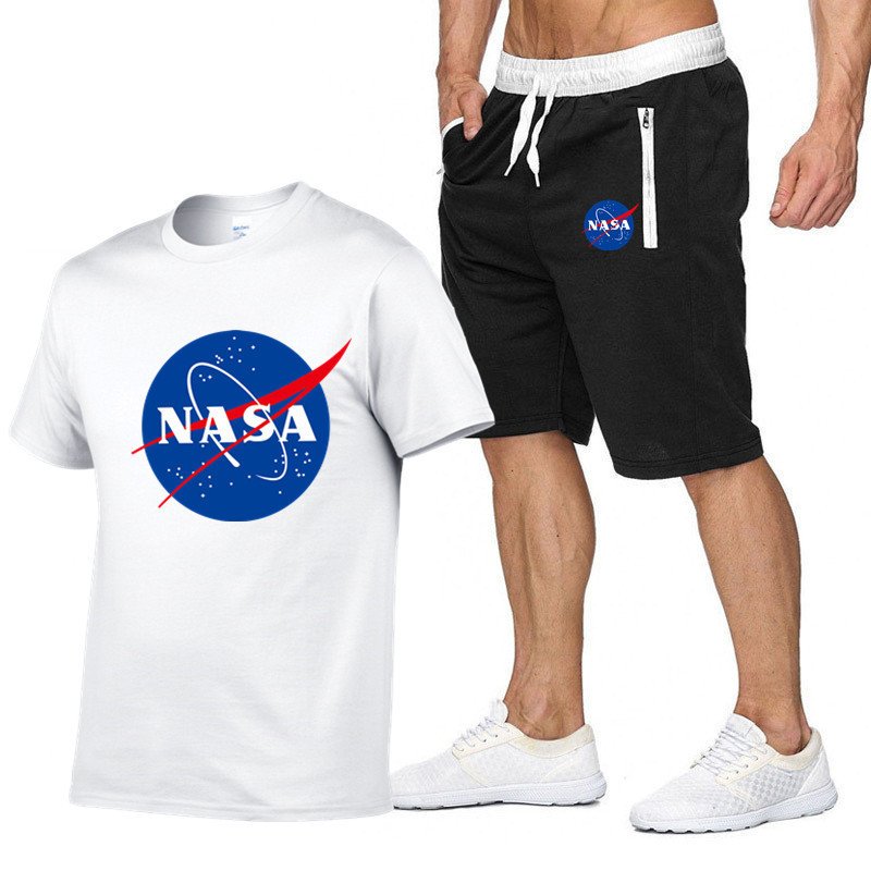 画像15: NASA short-sleeved T-shirt + shorts Set-up　ユニセックス男女兼用NASA半袖Tシャツ+ハーフパンツ セットアップ  (15)