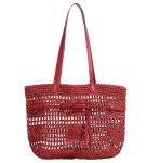 画像2: Mesh tote shoulder basket bag  メッシュトートショルダー フレンチかご籠バッグ  (2)