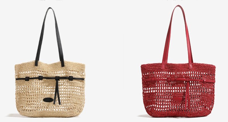 画像3: Mesh tote shoulder basket bag  メッシュトートショルダー フレンチかご籠バッグ  (3)