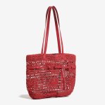 画像5: Mesh tote shoulder basket bag  メッシュトートショルダー フレンチかご籠バッグ  (5)