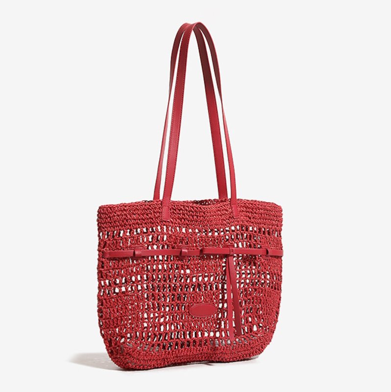 画像5: Mesh tote shoulder basket bag  メッシュトートショルダー フレンチかご籠バッグ  (5)