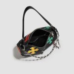 画像3: Multi Color Cross under arm chain shoulder tote bag Y2K マルチカラー 十字架 クロスパッチ付き アンダーアーム ショルダーバッグ (3)