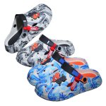 画像4:  Unisex Half & Half kaws Tie-Dye Clog Sandals   Sandals slippers   男女兼用  ハーフ&ハーフカウズタイダイ厚底クロッグサンダルシャワーサンダル ビーチサンダル シューズ (4)