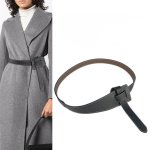 画像1: Women's Leather Wide decoration sash belt 本革 レザー 幅広 サッシュベルト (1)