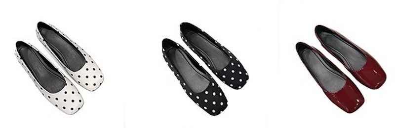 画像6: Women's Polka dot square toe Mary Jane flat ballet shoes pumps Shoes  水玉柄ドットフラット バレエシューズ パンプス　 (6)