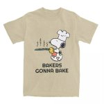 画像4: Baker Snoopy Print Short-sleeved T-shirt ユニセックス男女兼用 ベーカースヌーピー プリント 半袖Tシャツ (4)