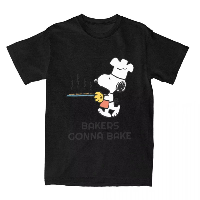 画像3: Baker Snoopy Print Short-sleeved T-shirt ユニセックス男女兼用 ベーカースヌーピー プリント 半袖Tシャツ (3)