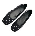 画像1: Women's Polka dot square toe Mary Jane flat ballet shoes pumps Shoes  水玉柄ドットフラット バレエシューズ パンプス　 (1)
