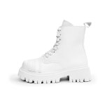 画像2: Men's high cut velcro leather martin boots high-top lace-up boots sneakers  ユニセックス男女兼用レザーハイカットベルクロレースアップ ブリティッシュ 厚底 ブーツスニーカー (2)