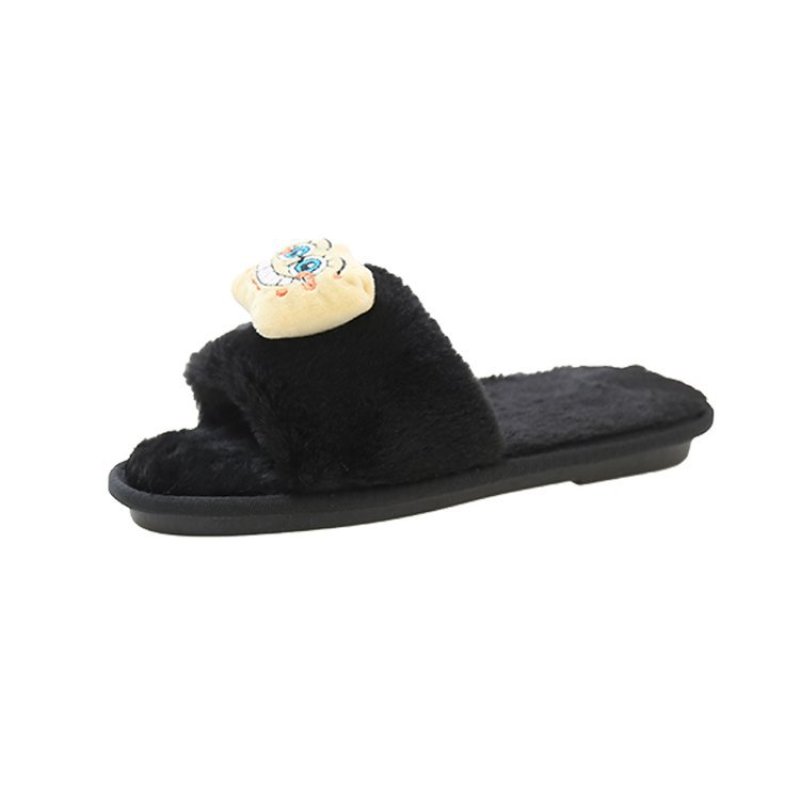 画像3: 26 Sponge bob 3D Faux Fur slippers flip flops soft bottom sandals スポンジボブ エレガント ファー サンダル ビーチサンダル  (3)