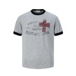 画像2: color block letter  print Tshirts  ユニセックス 男女兼用カラーブロックレタープリント 半袖Tシャツ (2)