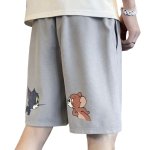 画像6: 26 Tom and Jerry Back Print Waffle Short Half Pants  ユニセックス トム ＆ ジェリー トムとジェリー バックプリント ワッフル素材 ハーフパンツ ショートパンツ  (6)