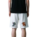 画像1: 26 Tom and Jerry Back Print Waffle Short Half Pants  ユニセックス トム ＆ ジェリー トムとジェリー バックプリント ワッフル素材 ハーフパンツ ショートパンツ  (1)