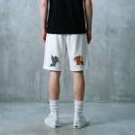 画像2: 26 Tom and Jerry Back Print Waffle Short Half Pants  ユニセックス トム ＆ ジェリー トムとジェリー バックプリント ワッフル素材 ハーフパンツ ショートパンツ  (2)
