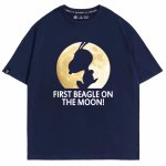 画像2: Moon & Silhouette Snoopy print Tshirts  ユニセックス 男女兼用ムーン＆シルエットスヌーピープリント 半袖Tシャツ (2)