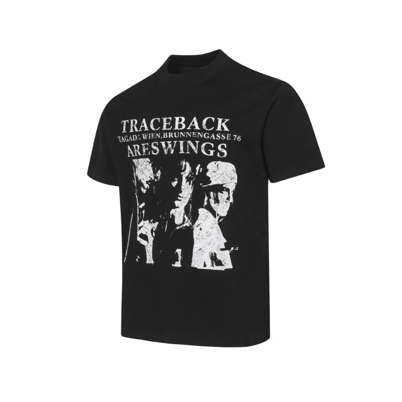 画像1: Trace back areswings print Tshirts  ユニセックス 男女兼用Trace back areswings プリント 半袖Tシャツ (1)