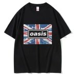 画像2: Oasis x Union Jack Print Tshirts  ユニセックス 男女兼用 Oasis オアシスx Union Jackユニオンジャック半袖Tシャツ (2)