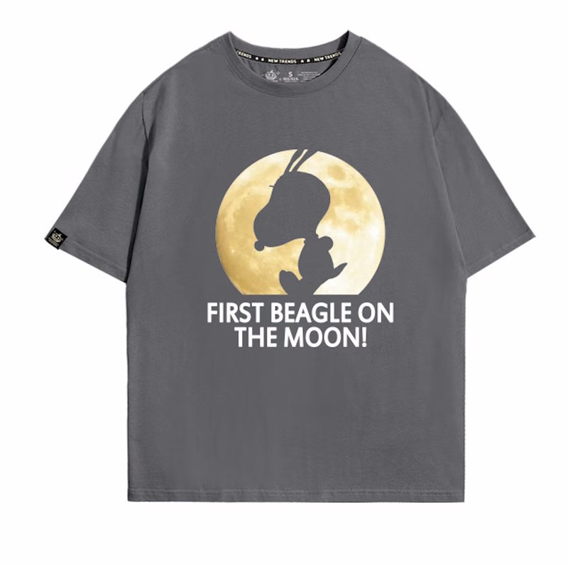 画像3: Moon & Silhouette Snoopy print Tshirts  ユニセックス 男女兼用ムーン＆シルエットスヌーピープリント 半袖Tシャツ (3)