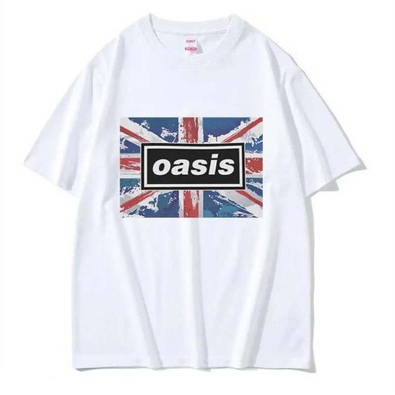 画像1: Oasis x Union Jack Print Tshirts  ユニセックス 男女兼用 Oasis オアシスx Union Jackユニオンジャック半袖Tシャツ (1)