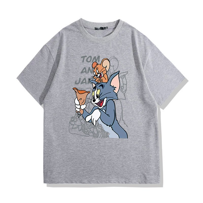 画像3: Tom and Jerry, best friends print T-Shirt  ユニセックス 男女兼用仲良しトムとジェリートム＆ジェリープリント半袖Tシャツ (3)