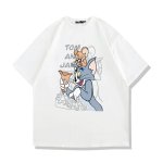 画像4: Tom and Jerry, best friends print T-Shirt  ユニセックス 男女兼用仲良しトムとジェリートム＆ジェリープリント半袖Tシャツ (4)
