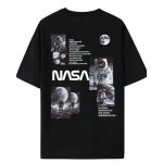 画像1: Astronaut photo prints Style T-Shirt  ユニセックス 男女兼用宇宙飛行士ボックスフォトプリント半袖Tシャツ (1)