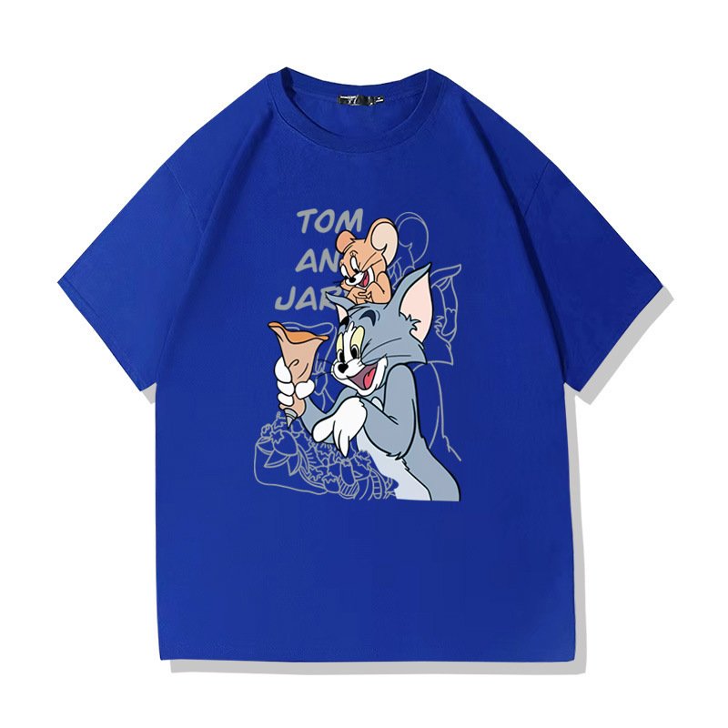 画像6: Tom and Jerry, best friends print T-Shirt  ユニセックス 男女兼用仲良しトムとジェリートム＆ジェリープリント半袖Tシャツ (6)