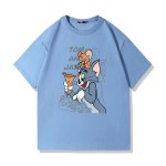 画像1: Tom and Jerry, best friends print T-Shirt  ユニセックス 男女兼用仲良しトムとジェリートム＆ジェリープリント半袖Tシャツ (1)