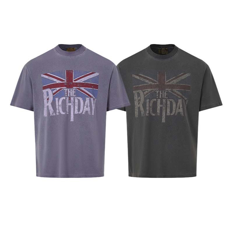 画像3: THE RICHDAY Union Jack Print Vintage Style T-Shirt  ユニセックス 男女兼用THE RICHDAYユニオンジャックプリント 半袖Tシャツ (3)