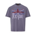 画像1: THE RICHDAY Union Jack Print Vintage Style T-Shirt  ユニセックス 男女兼用THE RICHDAYユニオンジャックプリント 半袖Tシャツ (1)