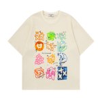 画像1: Abstract graffiti letters print Tshirts  ユニセックス 男女兼用アブストラクトグラフィックレタープリント 半袖Tシャツ (1)